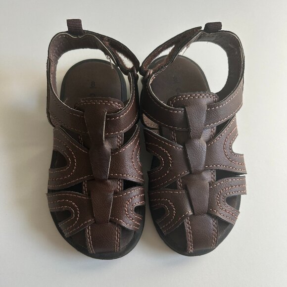 CARTER'S toddler boy brown fisherman sandals (sz 8) - Picture 1 of 6